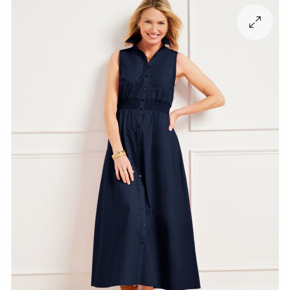 Talbots Navy Blue Sleeveless Dress